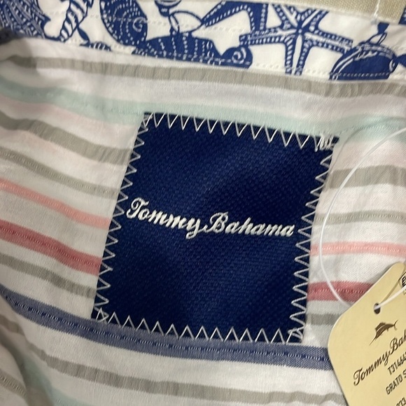 Tommy Bahama Grato Stripe Button Down Shirt - Picture 4 of 6